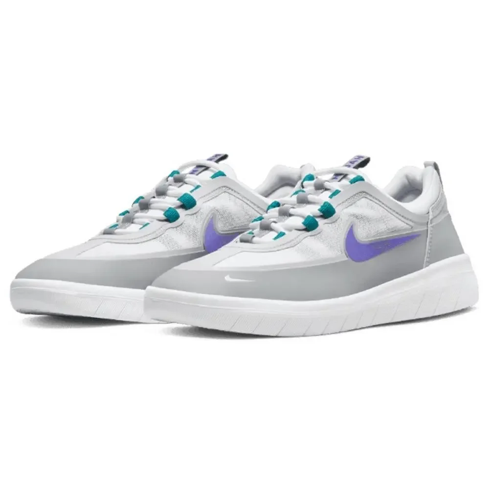 Nike SB Nyjah Free 2 Skate Shoes - Wolf Grey/Fierce Purple